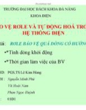 Đề tài: Rơ le bảo vệ quá dòng có hướng