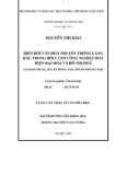 Luận văn Thạc sĩ Văn hóa học: Biến đổi văn hóa truyền thống làng Bầu trong bối cảnh công nghiệp hóa hiện đại hóa và đô thị hóa (xã Kim Chung, huyện Đông Anh, thành phố Hà Nội)