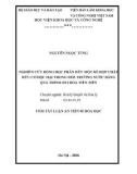 Tóm tắt Luận án Tiến sĩ Hóa học: Nghiên cứu động học phân hủy một số hợp chất hữu cơ độc hại trong môi trường nước bằng quá trình oxi hóa tiên tiến