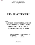 Khóa luận tốt nghiệp: Hoàn thiện công tác kế toán tập hợp chi phí sản xuất và tính giá thành sản phẩm xây lắp tại Công ty Trách nhiệm hữu hạn An Giang