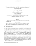 Báo cáo toán học: The spectral radius and the maximum degree of irregular graphs