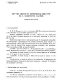 Báo cáo toán học: On the group of extensions relative to a semifinite factor 