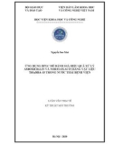 Luận văn Thạc sĩ Kỹ thuật môi trường: Ứng dụng HPLC để đánh giá hiệu quả xử lý Amoxicillin và Norfloxacin bằng vật liệu TiO2/SBA-15 trong nước thải bệnh viện