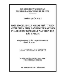 Luận văn Thạc sĩ Kinh tế: Một số giải pháp nhằm phát triển kênh phân phối bán Route các sản phẩm nước giải khát No1 trên địa bàn TPHCM