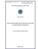 Luận án Tiến sĩ ngành Cơ học: Phân tích dao động phi tuyến bằng cách tiếp cận trung bình có trọng số