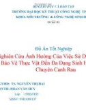 Luận văn đề tài : Nghiên cứu ảnh hưởng của việc sử dụng thuốc bảo vệ thực vật đến đa dạng sinh học ở vùng chuyên canh rau