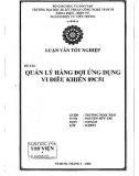 Quản lý hàng đợi ứng dụng vi điều khiển 89C51