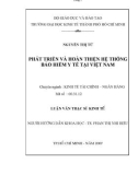 Luận văn Thạc sĩ Kinh tế: Phát triển và hoàn thiện hệ thống bảo hiểm y tế tại Việt Nam