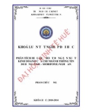 Khóa luận tốt nghiệp: Phân tích hiệu quả hoạt động sản xuất kinh doanh của Chi nhánh Thông tin Di động (VMS – Mobifone) Nghệ An