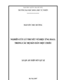 Luận án Tiến sĩ Vật lý: Nghiên cứu lý thuyết về hiệu ứng Hall trong các hệ bán dẫn một chiều