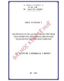 Luận văn Thạc sỹ Khoa học kinh tế: Chuyển dịch cơ cấu lao động trong tiến trình công nghiệp hóa, hiện đại hóa ở thị xã Hương Trà, tỉnh Thừa Thiên Huế