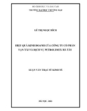 Luận văn Thạc sĩ Kinh tế: Hiệu quả kinh doanh của Công ty Cổ phần vận tải và dịch vụ Petrolimex Hà Tây