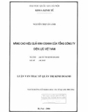 Luận văn Thạc sĩ Quản trị kinh doanh: Nâng cao hiệu quả kinh doanh của Tổng công ty Điện lực Việt Nam