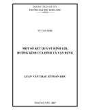 Luận văn Thạc sĩ Toán học: Một số kết quả về hình lồi, đường kính của hình và vận dụng