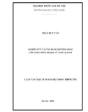 Luận văn Thạc sĩ Hệ thống thông tin: Nghiên cứu và ứng dụng phương pháp ước tính nồng độ bụi từ ảnh vệ tinh