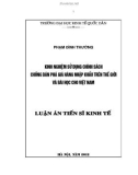 Luận án Tiến sĩ Kinh tế: Kinh nghiệm sử dụng chính sách chống bán phá giá hàng nhập khẩu trên thế giới và bài học cho Việt Nam