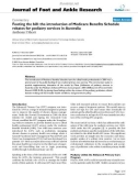 Báo cáo y học: Footing the bill: the introduction of Medicare Benefits Schedule rebates for podiatry services in Australia