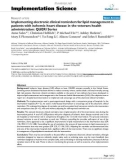 báo cáo khoa học: Implementing electronic clinical reminders for lipid management in patients with ischemic heart disease in the veterans health administration: QUERI Series