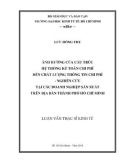 Luận văn Thạc sĩ Kinh tế: Ảnh hưởng của cấu trúc hệ thống kế toán chi phí đến chất lượng thông tin chi phí - Nghiên cứu tại các doanh nghiệp sản xuất trên địa bàn thành phố Hồ Chí Minh