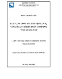 Luận văn Thạc sĩ Quản trị kinh doanh: Đẩy mạnh công tác đào tạo cán bộ công đoàn tại Liên đoàn Lao động tỉnh Quảng Nam