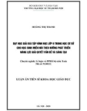 Tóm tắt Luận án Tiến sĩ Khoa học Giáo dục: Dạy học giải bài tập hình học lớp 8 trung học cơ sở cho học sinh miền núi theo hướng phát triển năng lực giải quyết vấn đề và sáng tạo