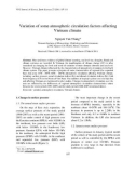 Báo cáo nghiên cứu khoa học: Variation of some atmospheric circulation factors affecting Vietnam climate