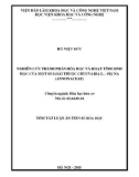 Tóm tắt Luận án Tiến sĩ Hóa học: Nghiên cứu thành phần hóa học và hoạt tính sinh học của một số loài thuộc chi Uvaria L. - họ Na (Annonaceae)