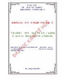 Khóa luận tốt nghiệp: Các nhân tố ảnh hưởng đến tiến độ cấp phép dự án đầu tư trên địa bàn Thừa Thiên Huế