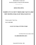 Luận văn Thạc sĩ Tâm lý học: Nghiên cứu sự chú ý trong học tập của học viên Trường Sĩ quan Kỹ thuật Quân sự