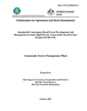 Nghiên cứu dự án khoa học: Sustainable Community-Based Forest Development and Management in Some High Poverty Areas in Bac Kan Province ( Community Forest Management Plans)