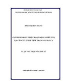 Luận văn Thạc sĩ Kinh tế: Giải pháp hoàn thiện hoạt động chiêu thị tại Công ty TNHH Thời trang Co Mayca