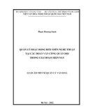 Luận án Tiến sĩ Quản lý văn hóa: Quản lý hoạt động biểu diễn nghệ thuật tại các Đoàn Văn công Quân đội trong giai đoạn hiện nay