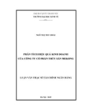 Luận văn thạc sĩ Tài chính Ngân hàng: Phân tích hiệu quả kinh doanh của Công ty cổ phần Thủy sản Mekong