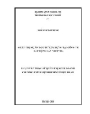 Luận văn Thạc sĩ Quản trị kinh doanh: Quản trị dự án đầu tư xây dựng tại Công ty bất động sản Viettel