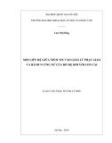 Luận văn Thạc sĩ Tâm lý học: Mối quan hệ giữa niềm tin vào giáo lý Phật giáo và hành vi ứng xử của bố mẹ đối với con cái