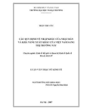Luận văn thạc sĩ kinh tế: Các quy định về nhập khẩu của Nhật Bản và khả năng xuất khẩu của Việt Nam sang thị trường này
