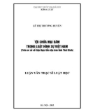 Tóm tắt Luận văn Thạc sĩ Luật học: Tội chứa mại dâm trong Luật hình sự Việt Nam