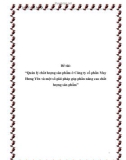 Đề tài: 'Quản lý chất lượng sản phẩm ở Công ty cổ phần May Hưng Yên và một số giải pháp góp phần nâng cao chất lượng sản phẩm'