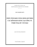 Luận văn Thạc sĩ Kinh tế: Phân tích khả năng sinh lợi theo các kênh bán hàng tại Công Ty TNHH TM & DV Vân Hậu