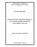 Luận văn Thạc sĩ Kinh tế: Mối quan hệ giữa tính thanh khoản và tỷ suất sinh lợi trên thị trường chứng khoán Việt Nam