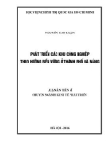 Luận án Tiến sĩ Kinh tế phát triển: Phát triển các khu công nghiệp theo hướng bền vững ở thành phố Đà Nẵng