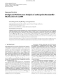 Báo cáo hóa học: Research Article Design and Performance Analysis of an Adaptive Receiver for Multicarrier DS-CDMA