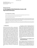 Báo cáo hóa học: Research Article A 2-bit Adaptive Delta Modulation System with Improved Performance