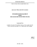 Đề tài: Nghiên cứu một số vấn đề kĩ thuật công nghệ chủ yếu trong thương mại điện tử và triển khai thử nghiệm: Thử nghiệm thương mại điện tử trong kinh doanh một số sản phẩm văn hóa