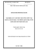 Tóm tắt luận văn Thạc sĩ Quản lý công: Tạo động lực làm việc cho công chức tại Trung tâm tin học, Văn phòng Quốc hội, nước Cộng hòa dân chủ nhân dân Lào