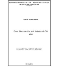 Luận văn Thạc sĩ Văn hóa học: Quan điểm văn hóa sinh thái của Hồ Chí Minh