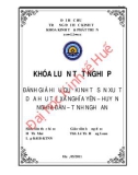 Khóa luận tốt nghiệp: Đánh giá hiệu quả kinh tế sản xuất dưa hấu tại xã Nghĩa Yên, huyện Nghĩa Đàn, tỉnh Nghệ An