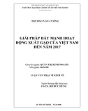 Luận văn Thạc sĩ Kinh tế: Giải pháp đẩy mạnh hoạt động xuất khẩu gạo của Việt Nam đến năm 2017