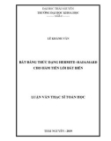 Luận văn Thạc sĩ Toán học: Bất đẳng thức dạng Hermite–Hadamard cho hàm tiền lồi bất biến