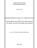Luận văn Thạc sĩ Kinh tế chính trị: Phối hợp chính sách giữa các chính phủ châu Á với IMF trong việc khắc phục khủng hoảng tài chính - tiền tệ và bài học cho Việt Nam